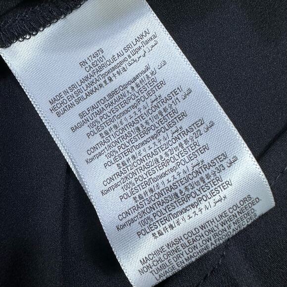 BCBGeneration Wrap Long Sleeve Femme Coquette Color Accent Tie Blouse Large - Picture 13 of 13